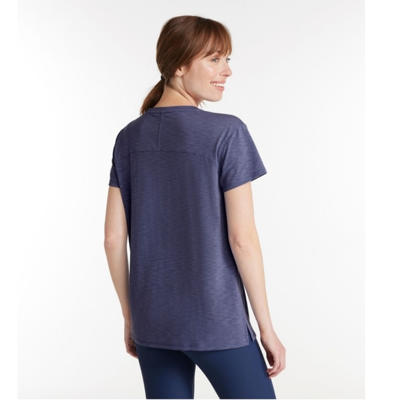 LL Bean Women's Streamside Tee, Short-Sleeve Open Crewneck - Picture 2 of 4